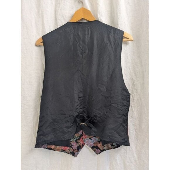 Lizwear 1990s Vintage women's size 12 floral upholstery style fashion vest V4 - Picture 4 of 10